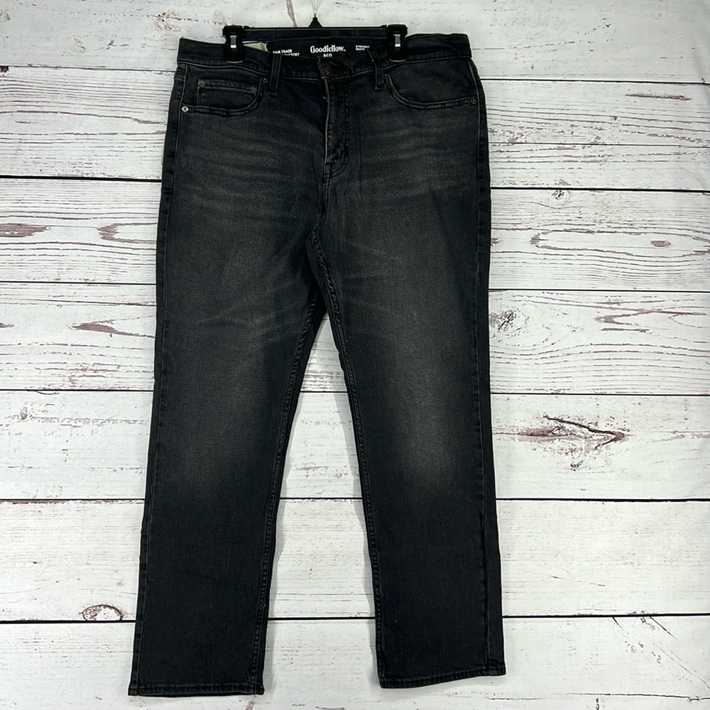 Men’s Straight Fit Jeans Goodfellow & Co Black Denim 38x32 NWT